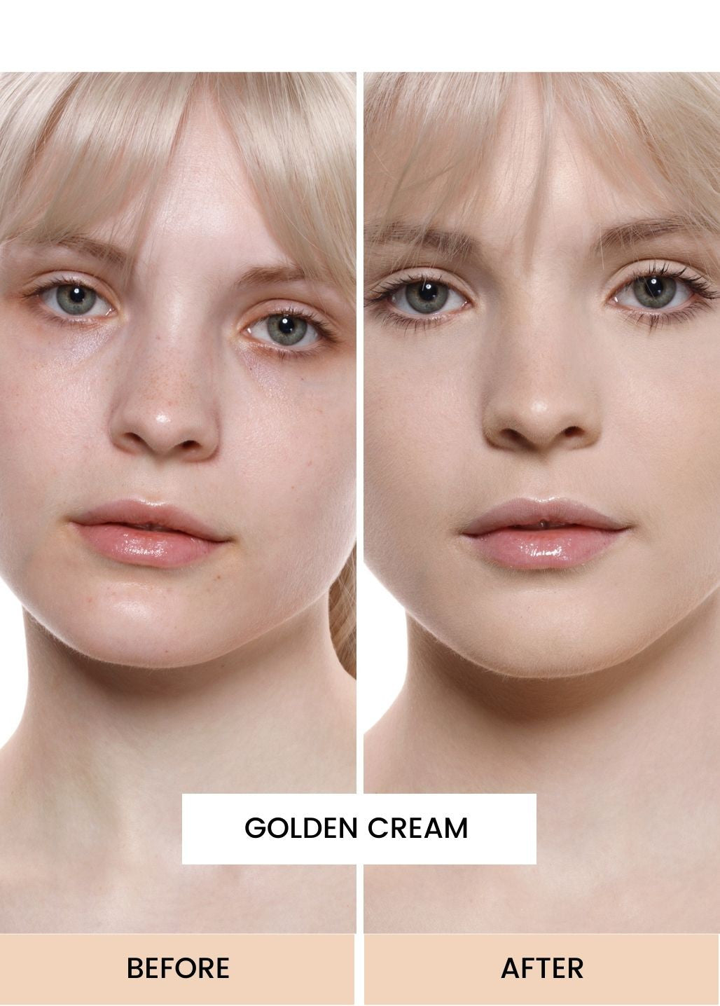 Efekt mineralnego podkładu rozświetlającego Annabelle Minerals w odcieniu Golden Cream