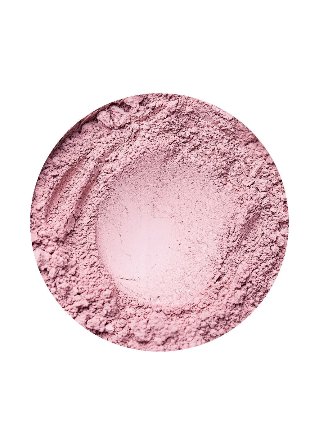 Odcień Rose różu mineralnego Annabelle Minerals rozprowadzony na jasnym tle