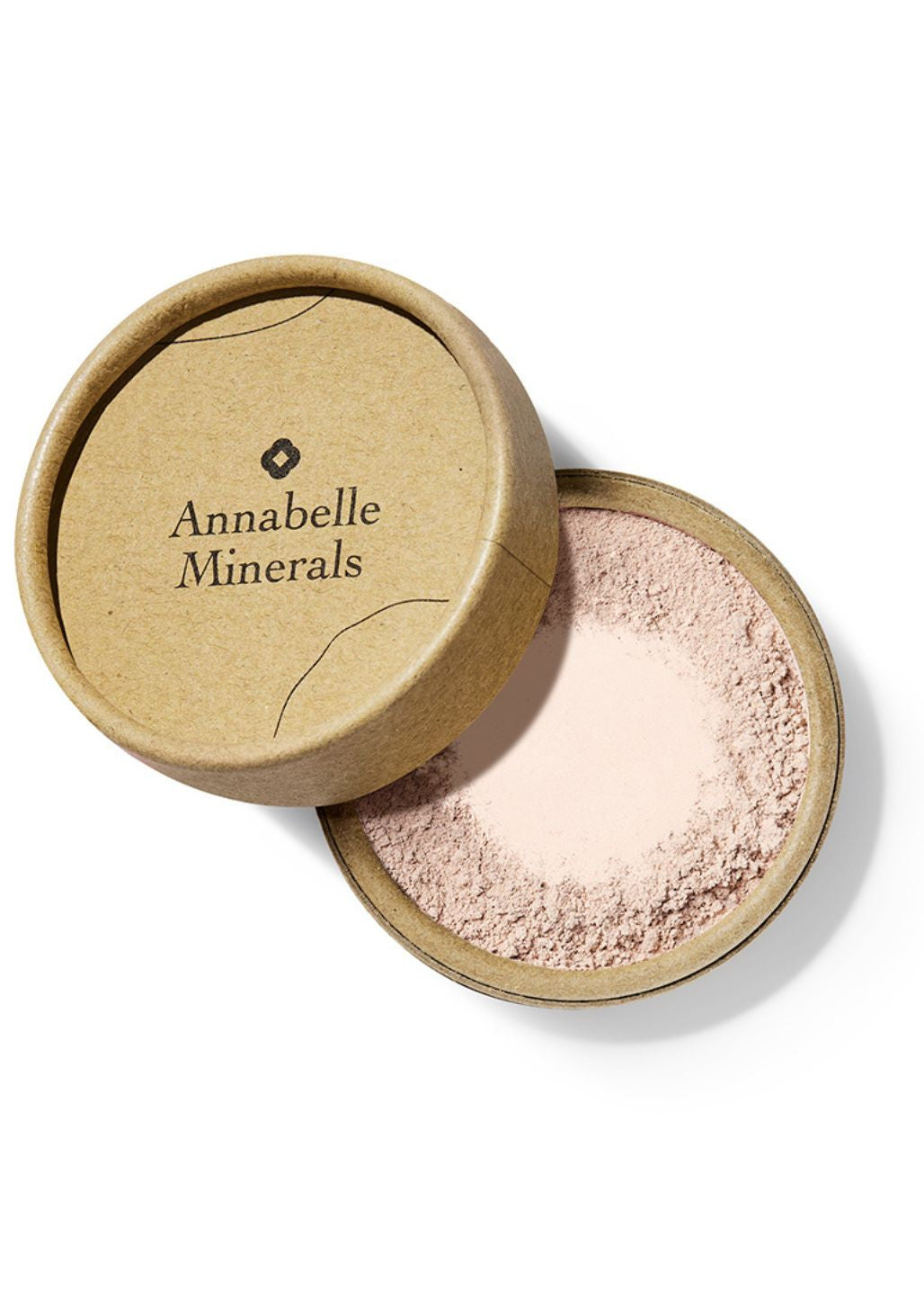 Papierowe opakowanie podkładu mineralnego Annabelle Minerals w formule rozświetlającej