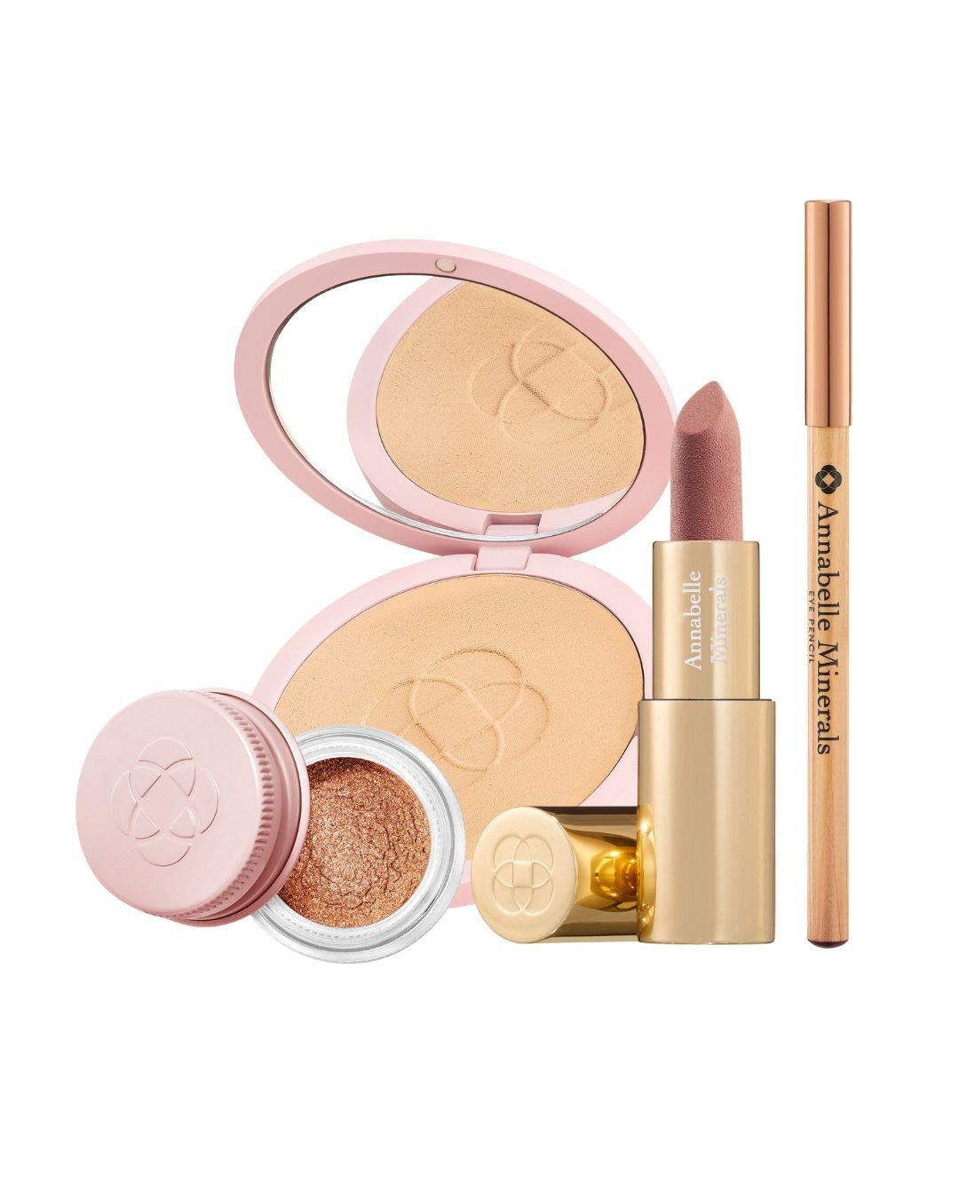 Zestaw Soft Glam Annabelle Minerals do wykonania makijażu glow